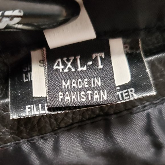 Interstate Leather Black Biker Motorcycle Vest 4XL-T - Picture 6 of 14